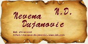 Nevena Dujanović vizit kartica
